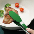 Alça de silicone para churrasco para alimentos grampo de aço inoxidável